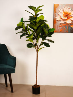 ARICK DECOR - 6Ft Artificial Green Fiddle Leaf Fig Tree with Pot