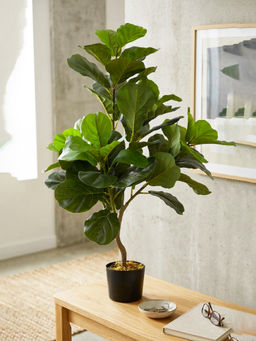ARICK DECOR - 3.6Ft Artificial Green Fiddle Leaf Fig Tree with Pot