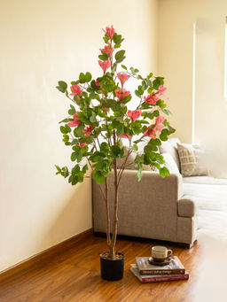 ARICK DECOR - 5Ft Artificial Pink Bauhinia Flowers Tree in Pot