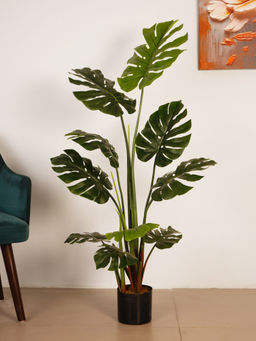 ARICK DECOR - 4.3Ft Artificial Green Monstera Deliciosa Tree with Pot