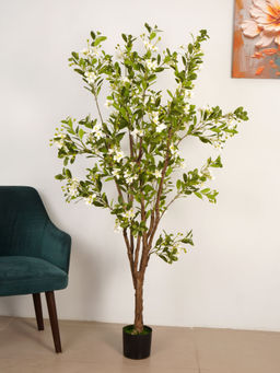 ARICK DECOR - 6.2Ft Artificial Green Sakura Cherry Blossom Tree in Pot