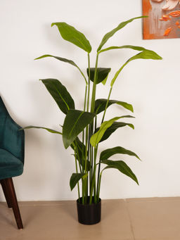 ARICK DECOR - 4.6Ft Artificial Green Bird of Paradise Tree with Pot