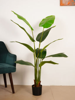 ARICK DECOR - 5Ft Artificial Green Bird of Paradise Tree with Pot