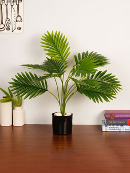 ARICK DECOR - Artificial Green Areca Palm 55Cm Faux Tropical Palm Plant with Pot