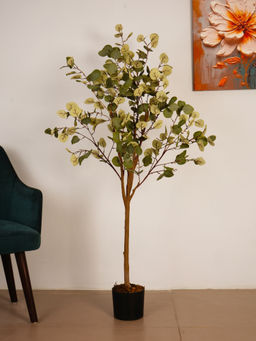 ARICK DECOR - 5Ft Artificial Green Eucalyptus Plant with Pot