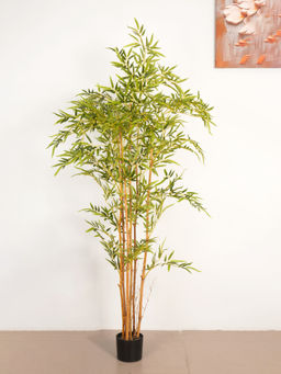 ARICK DECOR - 6Ft Artificial Green Bamboo Tree with Pot