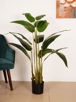 ARICK DECOR - 4.5Ft Artificial Green Banana Plant with Pot