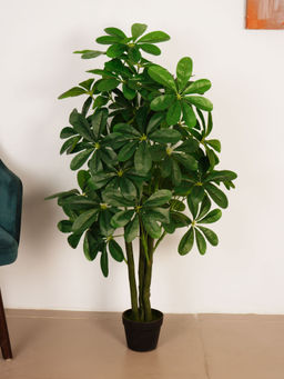 ARICK DECOR - 3.6Ft Artificial Green Schefflera Plant with Pot