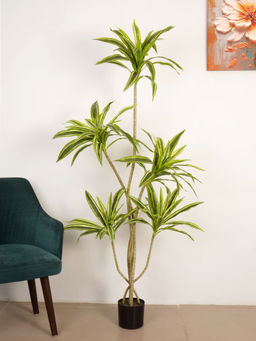 ARICK DECOR - 6Ft Artificial Green Dracaena Plant with Pot