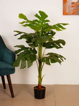 ARICK DECOR - 3.1Ft Artificial Green Monstera Deliciosa Plant with Pot