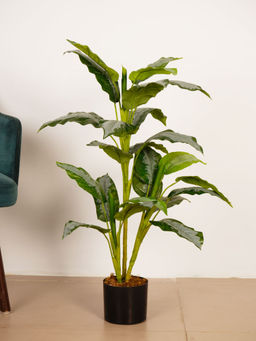 ARICK DECOR - 3.1Ft Artificial Green Dieffenbachia Plant with Pot
