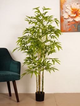 ARICK DECOR - 5Ft Artificial Green Bamboo Tree with Pot