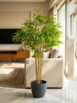 ARICK DECOR - 5Ft Artificial Green Bamboo Tree with Pot
