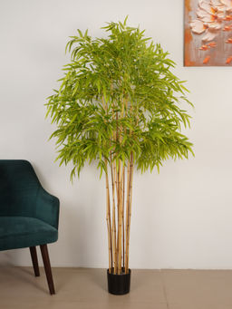 ARICK DECOR - 6Ft Artificial Green Bamboo Tree with Pot
