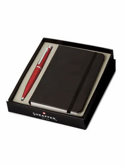 Sheaffer - VFM Ballpoint Pen with A6 Notebook Excessive Red with Chrome Trims Gift Set