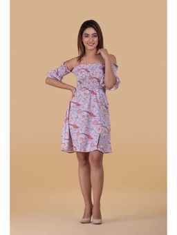 Pasha India - Heather Purple Smock Dress