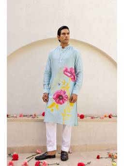 Chrkha - Garden Green Kurta with Pant
