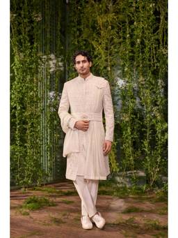 Jigar and Nikita - Rajvansh - Sherwani and Kurta with Trouser and Dupatta