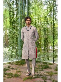 Jigar and Nikita - Aviraj - The Tonal Majesty Sherwani and Kurta with Trouser and Dupatta