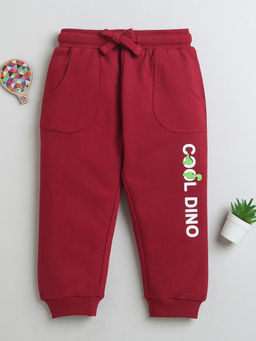 Bumzee - Maroon Printed Joggers