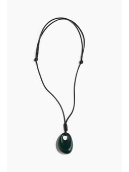 H&M - Women Green Pendant Cord Necklace