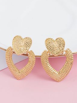 Lilly & Sparkle - Gold-Toned Contemporary Studs Earrings