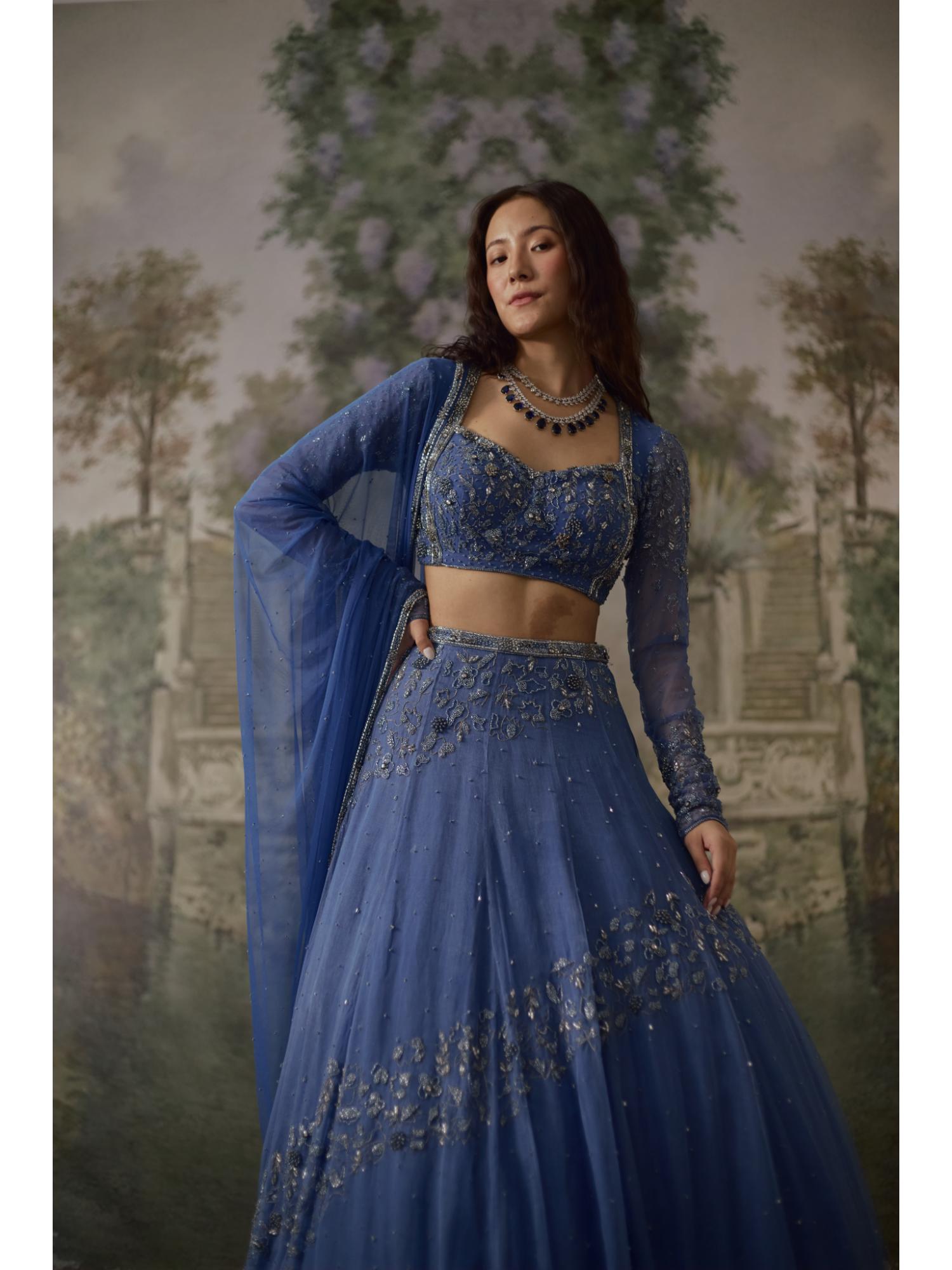Elena Blouse with Lehenga & Dupatta-image-6