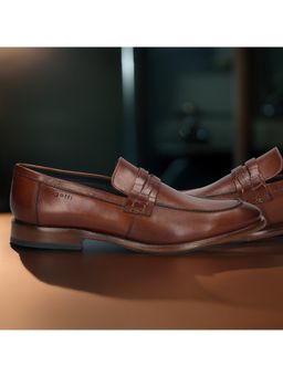 Bugatti - Mansueto Flex Revo Brown Cognac Men Formal Slip-on Penny Loafers