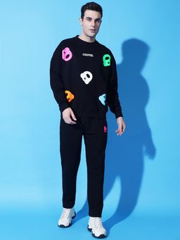 Griffel - All Teddy Oversized Black Tracksuit (Set of 2)