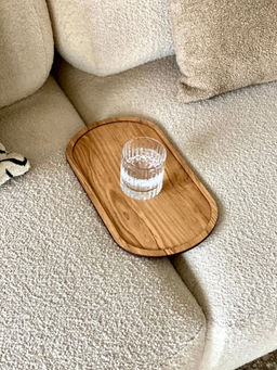 Mason Home - Brown Oval Elm Sofa Tray