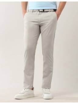 Arrow Sports - Mens Grey Twill Slim Fit Trouser
