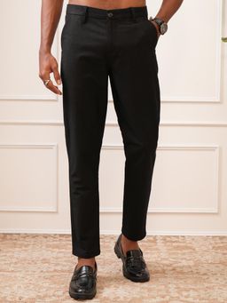 LOCOMOTIVE - Mens Black Mid Rise Tapered Trouser