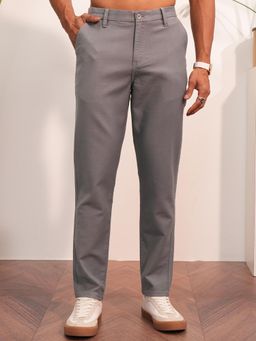 LOCOMOTIVE - Mens Melange Mid Rise Straight Trouser