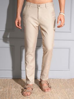 LOCOMOTIVE - Mens Premium Mid Rise Slim Straight Trouser