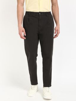 Tommy Hilfiger - Mens Navy Blue Relaxed Fit Solid Mid Rise Chinos