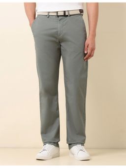 U.S. POLO ASSN. - Mens Grey Dobby Riley Straight Fit Trouser