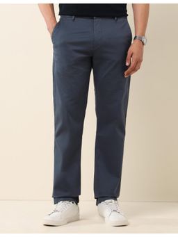 U.S. POLO ASSN. - Mens Navy Blue Textured Slim Fit Trouser