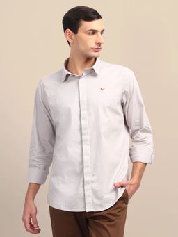 AM SWAN - Grey Athleisure Solid Shirts