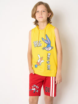 Jack & Jones Junior - X Looney Tunes Yellow Bugs Bunny Hooded T-Shirt
