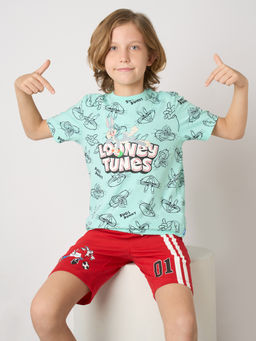 Jack & Jones Junior - X Looney Tunes Blue Bugs Bunny Print T-Shirt