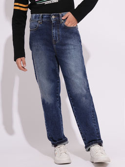 Jack & Jones Junior - Boys Solid Anti Fit Jeans Blue