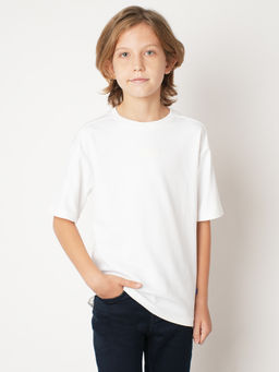Jack & Jones Junior - Boys Solid Loose Fit T-Shirt White