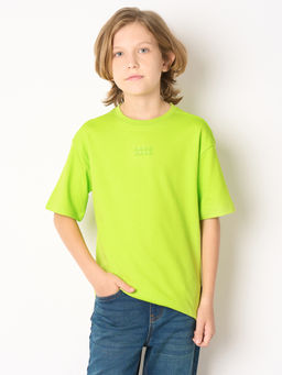 Jack & Jones Junior - Boys Solid Green T-Shirt