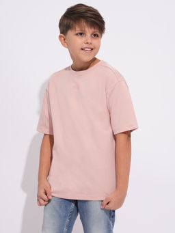 Jack & Jones Junior - Boys Solid Oversized T-Shirt Pink