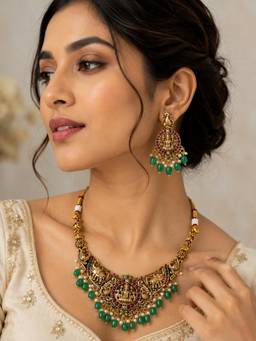 ABHUSHANAM - Lakshmi Temple Jewellery Set