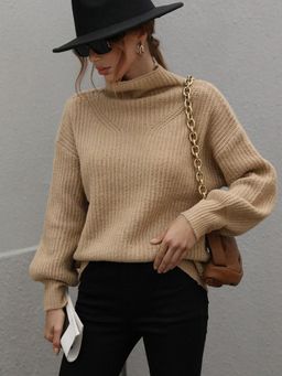 Oh Rare - Women Brown Pullover Sweater
