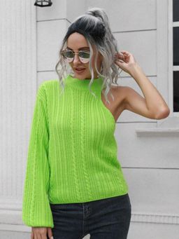 Oh Rare - Women Green Pullover Sweater