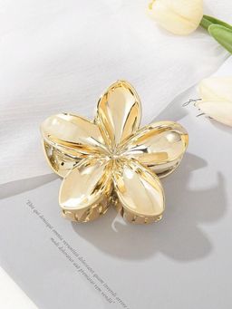 OOMPH - Womens Big Flower Shape Gold Tone Fashion Hair Claw