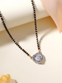 Estele - Gehena Solitaire Design Heart Pendant Mangalsutra