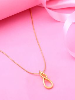 Estele - Gold Plated Twisted Drop Designer Necklace for Women